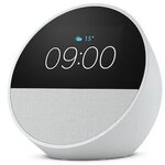 Amazon Echo Spot (2024) Smart Clock mit sattem Klang und Alexa wei&szlig;