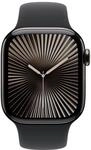 Apple Watch Series 10 LTE 42mm Slate Titangeh&auml;use mit schwarzem Sportarmband - S/M