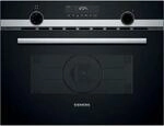 Siemens CM585AGS1 iQ500 Einbau-Mikrowelle schwarz/edelstahl