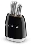 Smeg Messerblock Set 50's Style 6 tlg. schwarz