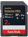 SanDisk Extreme Pro 2 TB SDXC Speicherkarte bis 250 MB/s lesen Class V30 / UHS-I U3 /