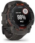 Garmin Instinct&reg; 3 Solar 50mm Kohle/ Schwarz mit Silikon-Wechselarmband 26 mm Kohle