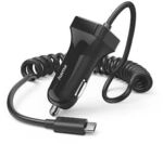 Hama 00201609 Auto-Ladeger&auml;t mit USB-C-Anschluss, 12 W, 1,0 m, Schwarz