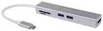 EQUIP 133480 3-in-1-USB-C-Multifunktions-Adapter, HDMI , USB 3.0, TF/Micro SD