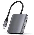 Satechi USB-C PD (1x 75W) 4-Port Hub Space Grau