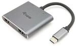 EQUIP 133484 USB-C 4-in-1 Dual-HDMI-Adapter, USB 3.0, 100W USB PD
