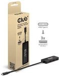 Club 3D USB Typ-C auf Dreifach DisplayPort MST Hub 4K60Hz