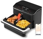 COSORI Dual Blaze TwinFry 10 Liter Hei&szlig;luftfritteuse CAF-TF101S-AEU schwarz / silber