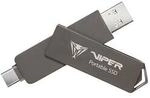 Patriot PVP30 Dual Compact 1 TB USB-A 3.1 (10Gb/​s), USB-C 3.1 (10Gb/​s) Schwarz