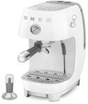 SMEG ECF03WHEU 50's Style Premium-Siebtr&auml;ger-Espressomaschine Wei&szlig;