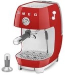 SMEG ECF03RDEU 50's Style Premium-Siebtr&auml;ger-Espressomaschine Rot