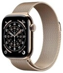 Apple Watch Series 11 GPS + Cellular 42mm Gold Titanium Geh&auml;use mit Gold Milanese