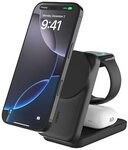 Belkin UltraCharge faltbare magnetische 3-in-1-Ladestation mit Qi2 25W schwarz, eckig