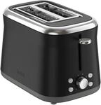 Tefal TT7208 Collection Doppelschlitz-Toaster Retro-Edelstahl Schwarz