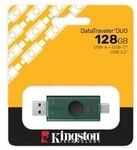 Kingston 128 GB DataTraveler DuoG2 3.2 Gen1 USB-Stick Schwarz/Gr&uuml;n