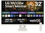 LG Smart Monitor 32U850SA-W 31.5 Zoll 4K (UHD) IPS 16:9 60 Hz Smart Monitor HDMI/DP