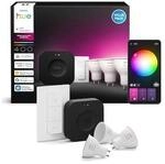 Philips Hue Starter Kit: Hue Bridge Pro + 3 GU10 smarte LED Spots + Dimmer Switch
