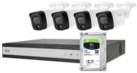 ABUS Analog-Video-Set: 4 Mini-Tube-Kameras + Rekorder 1TB