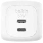 Belkin Dual USB-C Ladeger&auml;t Power Delivery und PPS (50 W) wei&szlig;
