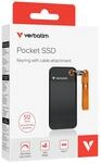 Verbatim Pocket SSD 0.5 TB externe Festplatte (SSD) USB-C Schwarz