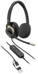 HP | Poly Mission 825 Stereo-Headset USB-C/A, kabelgebunden,