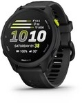 Garmin Forerunner&reg; 70 Schwarz mit Schnellwechsel-Silikon-Armband 20 mm