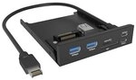 RaidSonic Icy Box IB-HUB1419-i3 USB Hub und Card Reader f&uuml;r 3,5&rdquo; Schacht