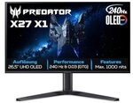 Acer Predator X27X1bmiippruzx 26.5 Zoll 4K (UHD) QD-OLED 240 Hz Gaming Monitor...