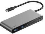 Belkin 7-Port-USB-C-Hub mit zwei USB-C Anschl&uuml;ssen silber