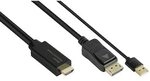 Good Connections Adapterkabel HDMI 2.0b St an DisplayPort 1.2 St 4K @60Hz 2m