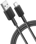 Anker 322 USB-A auf USB-C Kabel 180cm geflochten schwarz