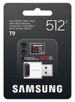 Samsung T9 microSDXC Speicherkarte 512GB (200 MB/s, Class 10, A2, V30, U3) mit...