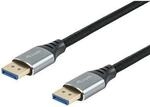 Equip 119282 DisplayPort 2.1 Premium-Kabel, Stecker auf Stecker, 2m, silber