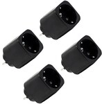 Shelly Plug M Gen3 Black Smarter Zwischenstecker BT WLAN 4er Set schwarz