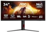 AOC CU34G4CA 34 Zoll UWQHD VA LED 180Hz Curved Gaming Monitor