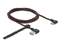 Delock EASY-USB 2.0 Kabel Typ-A Stecker zu USB Type-C&trade; Stecker gewinkelt 1,5m