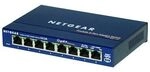 NETGEAR GS108GE LAN Switch 8 Port Netzwerk Switch (Plug-and-Play Gigabit Switch LAN