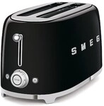 SMEG TSF02BLEU 50s Style 4 Scheiben Langschlitz Toaster Schwarz