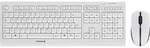 Cherry B.Unlimited 3.0 AES Maus-Tastaturkombination USB kabellos DE wei&szlig;-grau