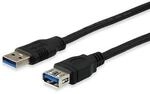 EQUIP 128399 USB 3.0 A auf A Verl&auml;ngerungskabel Stecker auf Buchse, 3,0m, 5Gbps