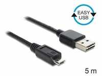 DeLOCK USB 2.0 Kabel 5m A zu Micro-B EASY-USB St./St. schwarz 83369