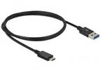 DeLOCK USB 3.1 Kabel 1m A zu C SuperSpeed Gen2 St./St. schwarz