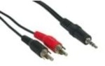 Good Connections Cinch Kabel 1,5m Stecker - Klinke Stecker stereo schwarz
