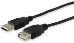 EQUIP 128850 USB 2.0 A to A Verl&auml;ngerungskabel 1,8m Schwarz