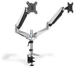 DIGITUS Universal Dual Monitorhalter mit Gasdruckfeder und Klemmbefestigung