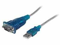 Startech Adapterkabel 0,43m USB zu Seriell RS232 St./St. silber/blau ICUSB232V2