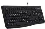 Logitech K120 Kabelgebundene Tastatur Schwarz Bulk