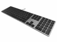 Matias Aluminum Erweiterte USB Tastatur dt. für Mac OS space grey FK318B-DE