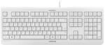 Cherry KC 1000 Keyboard US Layout mit Euro Symbol USB wei&szlig;-grau
