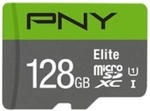 PNY Elite 128 GB microSDXC Speicherkarte (C10, UHS-I, Class 1 (U1), V10)